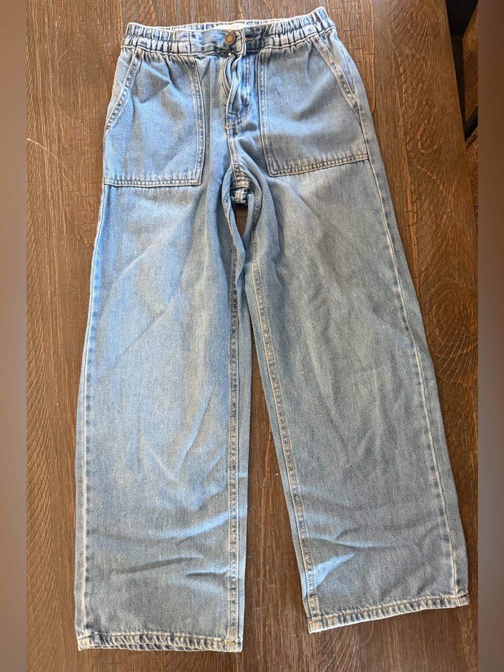 Zara Men's Light Blue Straight-Leg Jeans
